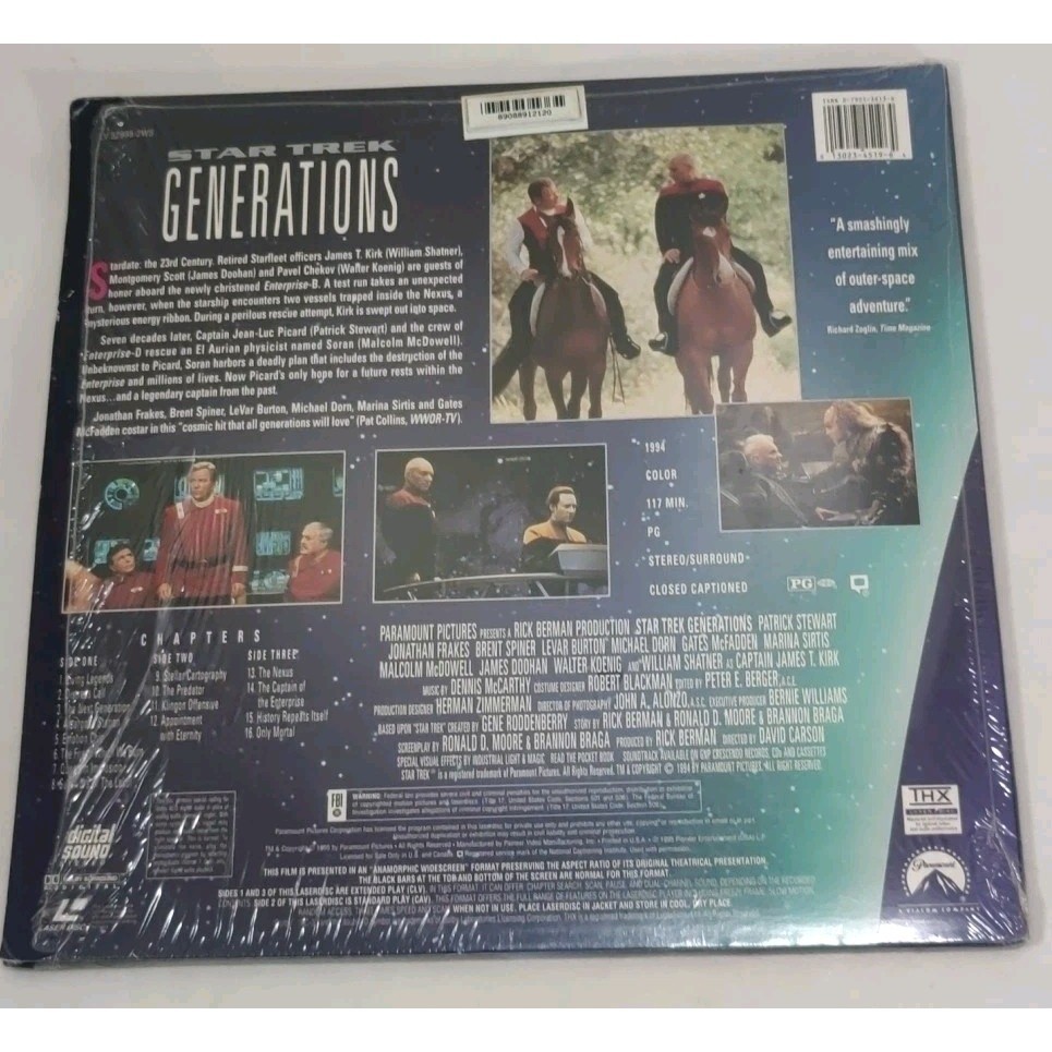 Star Trek Generations - Laserdisc - Widescreen - THX - 1995 William shatner