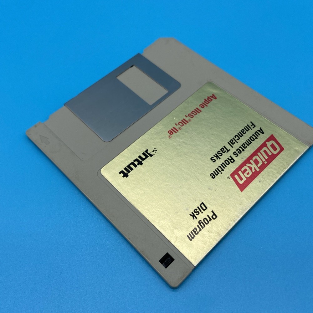 1987 Quicken Apple IIGS Program A disk VTG Floopy Disk Untested