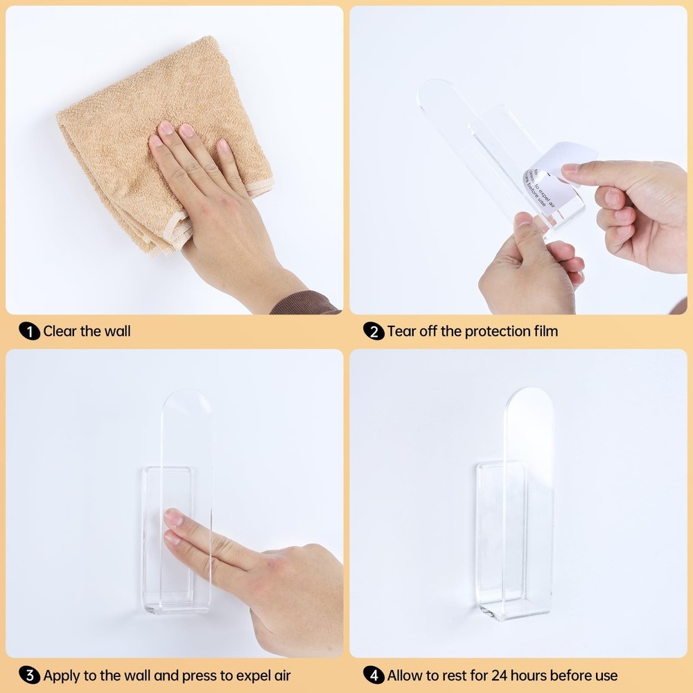 Acrylic Hat Hook for Wall, 2 Pack Hat Organizer for Baseball Cap, No Drilling...