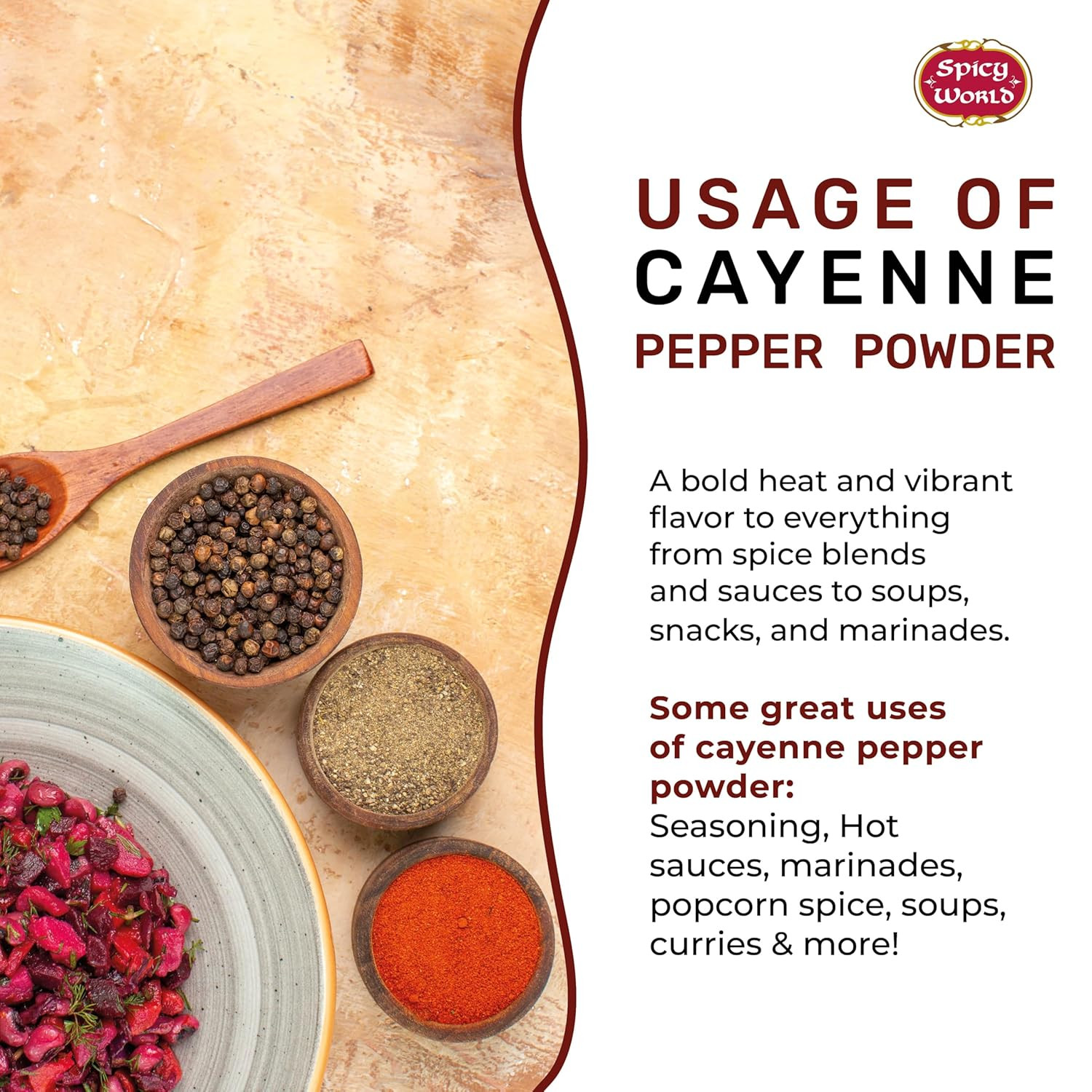 Cayenne Pepper Powder 16oz Jar - 50,000 SHU, Gluten Free, All Natural Red Pepper