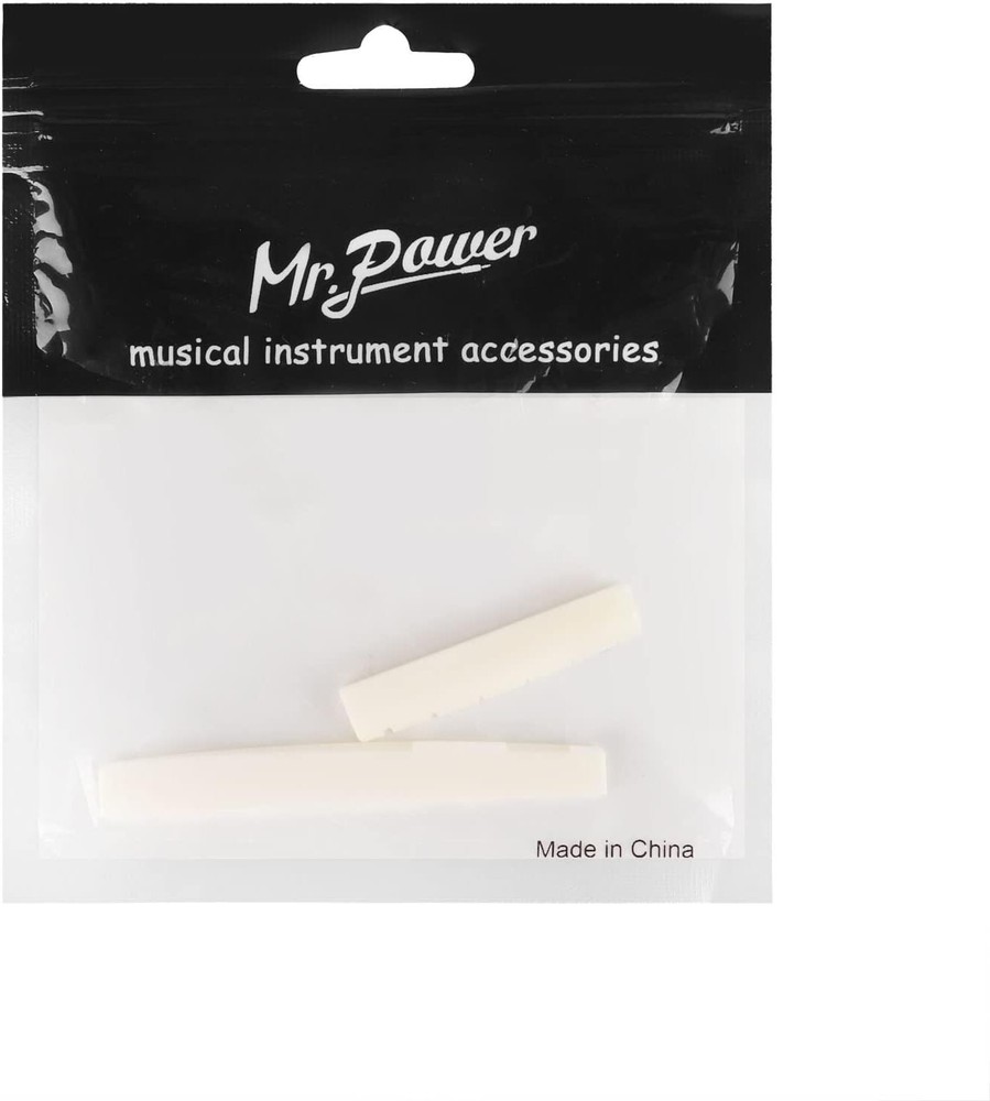 Bone Nut and Saddle Set for 6-String Acoustic Guitars - Light & Durable