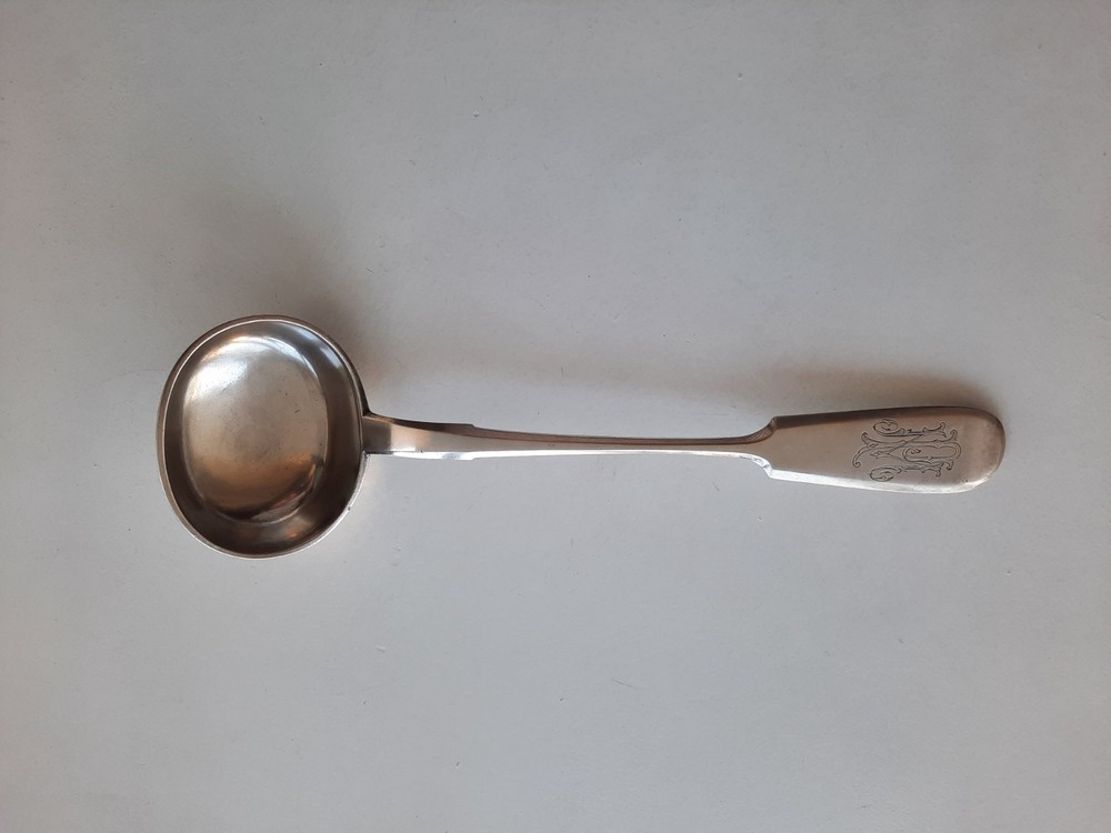 Imperial Russian Sterling Silver Soup Punch Ladle