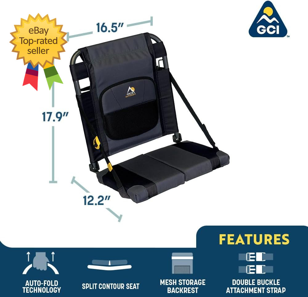 SitBacker Adjustable Canoe Seat with Back Support