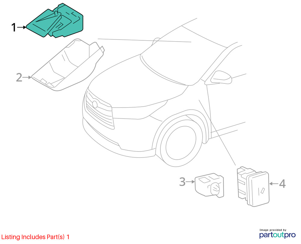 Camera/Projector Camera Front Windshield Mounted Fits 17-19 HIGHLANDER 936187