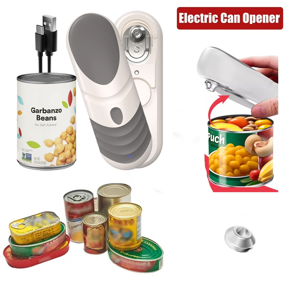 Can Opener One-Button Switch On Off Automatic Handheld Can Openers Electric US