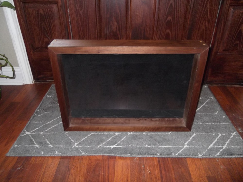 Handmade Solid Black Walnut Display/Shadow Box. 26"x18.5" Plexi Front.