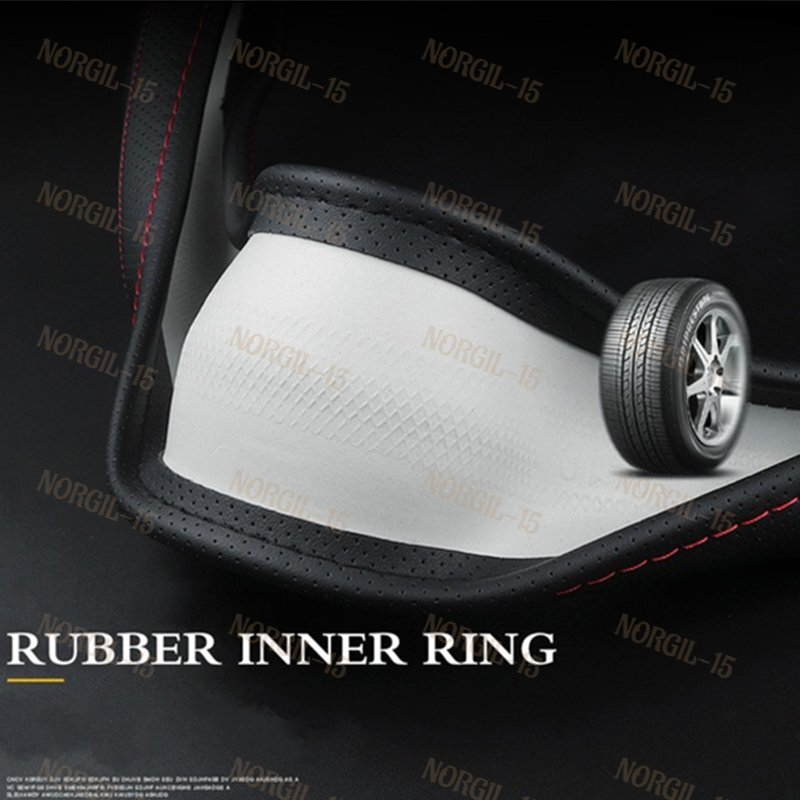 Faux Leather 15" Diameter Car Auto Steering Wheel Cover CHEVROLET CHEVY Red