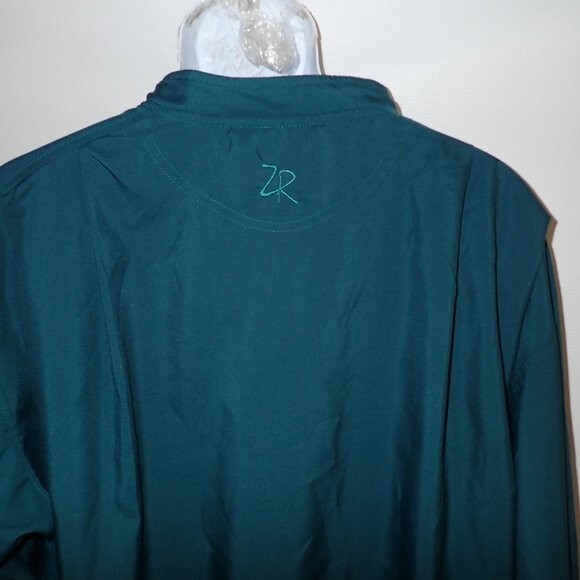 Zero Restriction Golf Men L Green Pullover Windbreaker Crew Neck Nylon