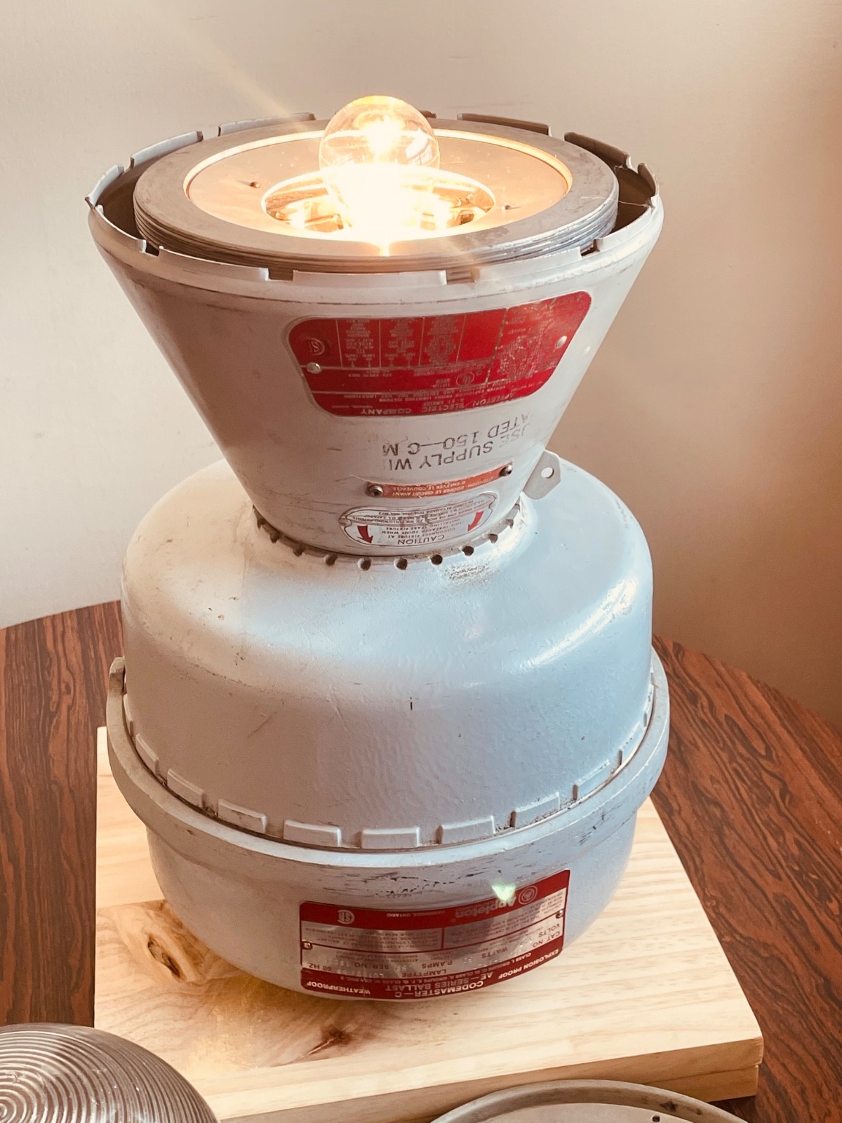 Table Lamp Appleton Codemaster, converted to regular bulbs Explosion proof