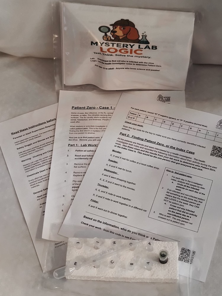 CASE 2 Patient Zero STEM Science Kit – Color Change Experiment & Logic Puzzle