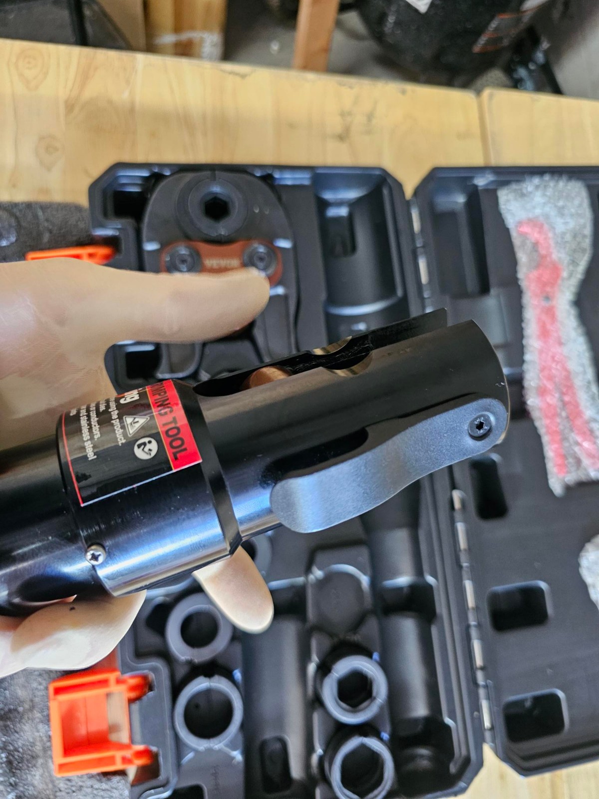 VEVOR Copper Pipe Crimping Tool Hydraulic Driven Pro Press Tool w/ 8 Jaws