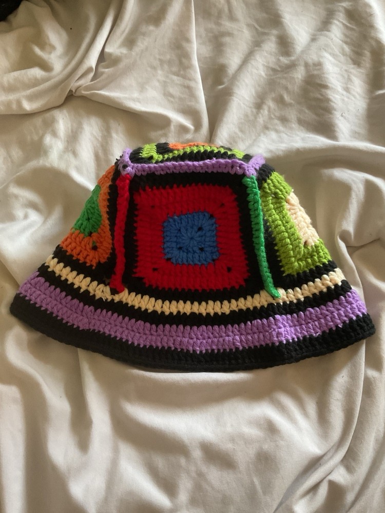 Handmade Crochet Multicolor Bucket Hat