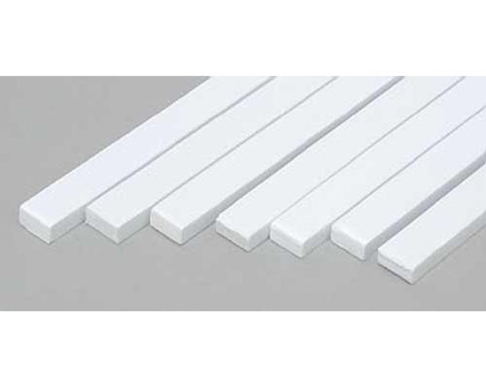 Evergreen Scale Models Polystyrene Dimensional Strips (7) (14x0.1x0.188in)
