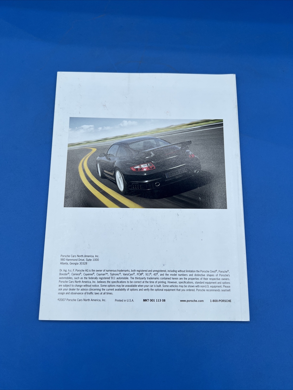 Porsche Sales Marketing Brochure 2007 Four models. One unwavering philosophy.