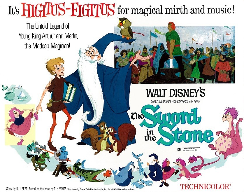 Walt Disney's Sword In The Stone movie poster print - 11 x 14 inches
