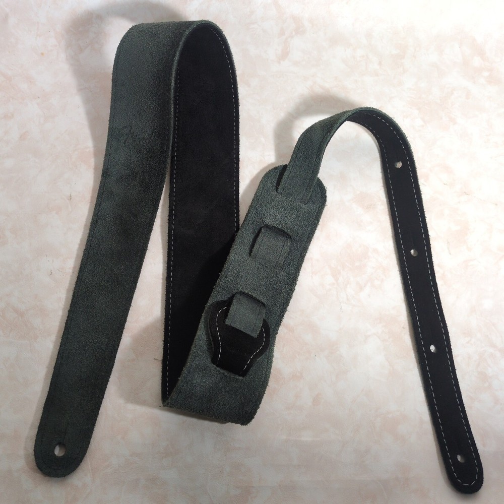 Fender Black Comfort Leather Guitar Strap Adjustable Premium Accessory E687