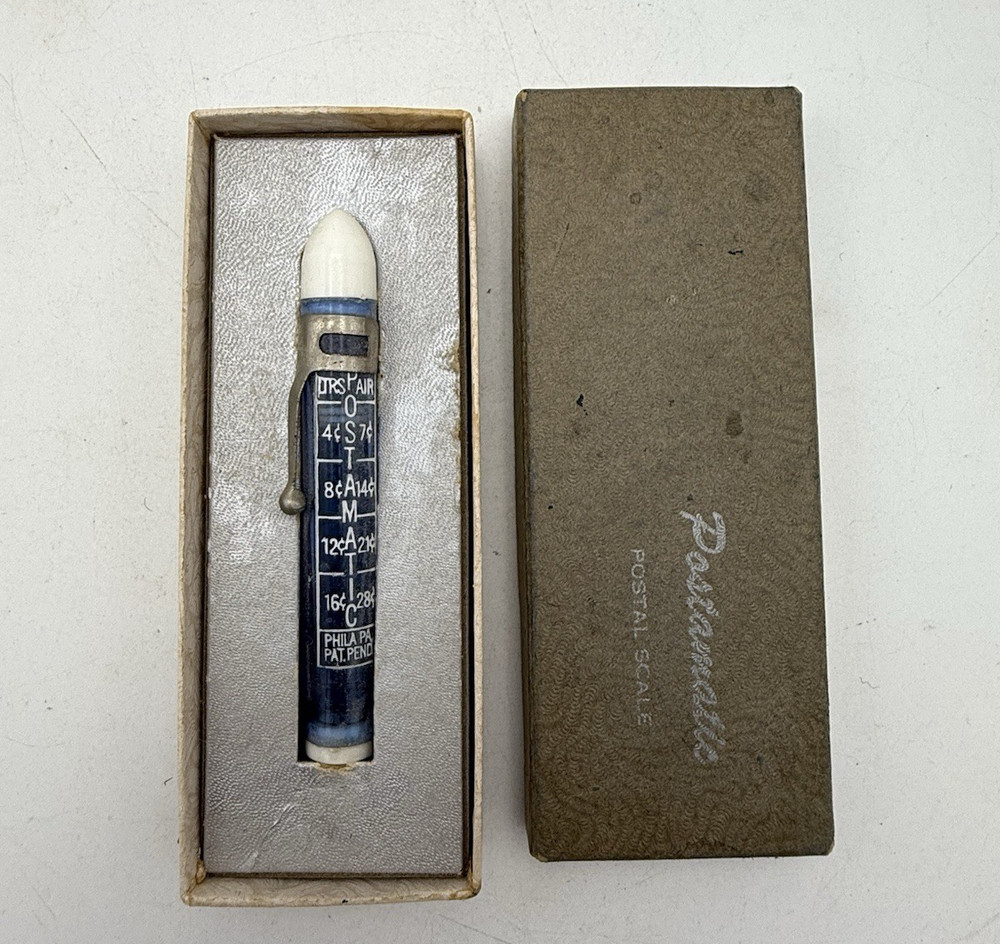 Vintage Postamatic Pocket Postal Scale in Original Box