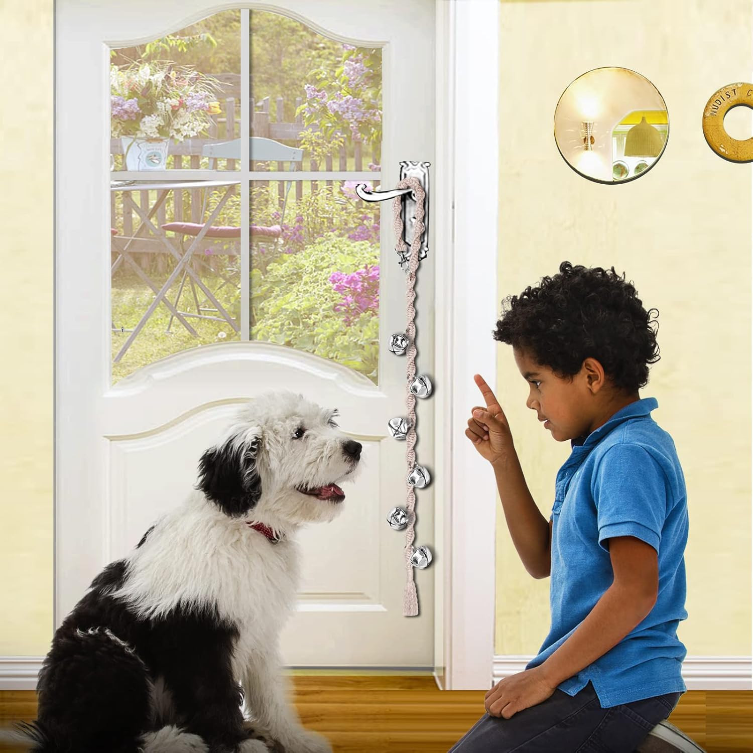 Dog Bells to Go Outside & Puppy Potty Training, Adjustable Dog Door Bell Ring to
