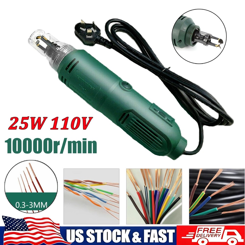 Handheld Magnet Wire Stripping Machine Stripper Cutter Hand Scraper Tool 110V