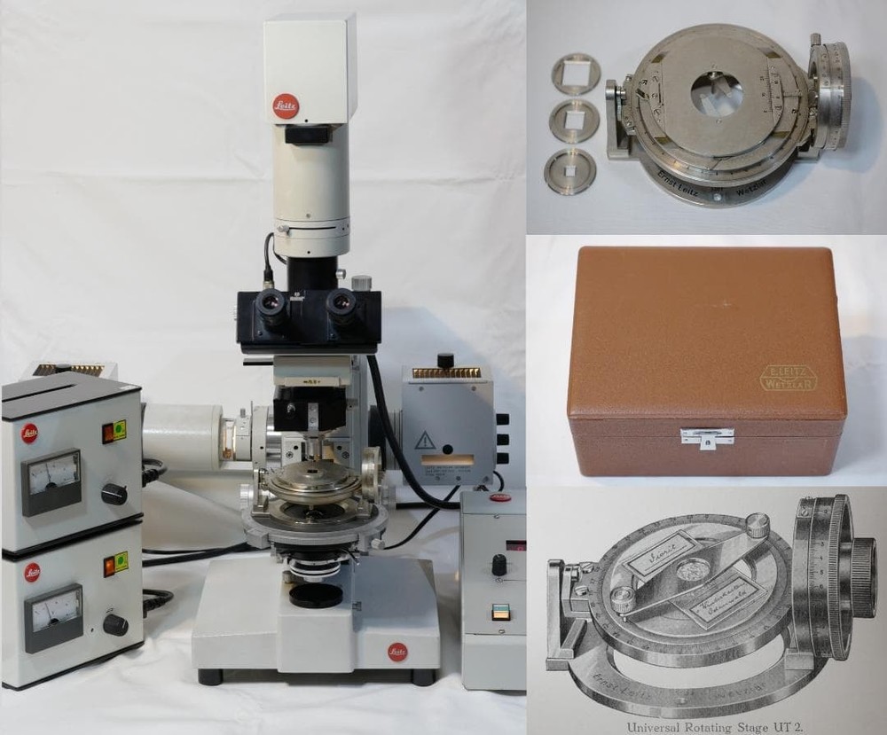 microscope antique vintage collectible Accessory "Leitz Universal Stage UT2"