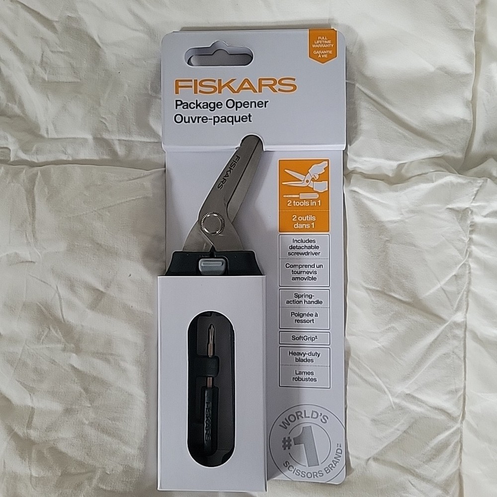 Fiskars ~ Package Opener ~ Multi-Purpose Snip & Screwdriver
