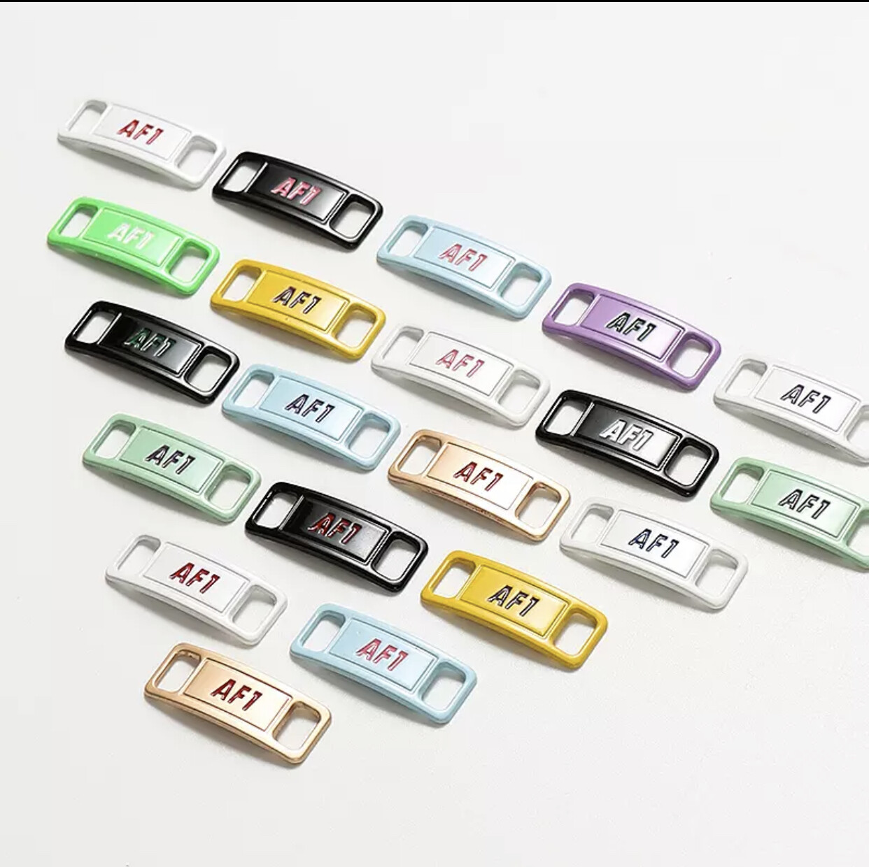 Nike AF1 Replacement Lace Tags Lace Locks Shoe badge Air Force Ones Dubraes ⚡️