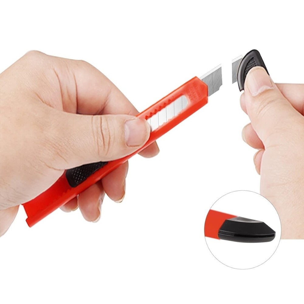 100x Razor Blade Utility Knife Box Cutter Sharp Snap Precise Exacto Plastic Case