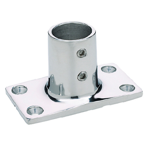 90 Degree Chrome Plated Zamak Rectangular Base 7/8 Inch Rail Fitting for Boats