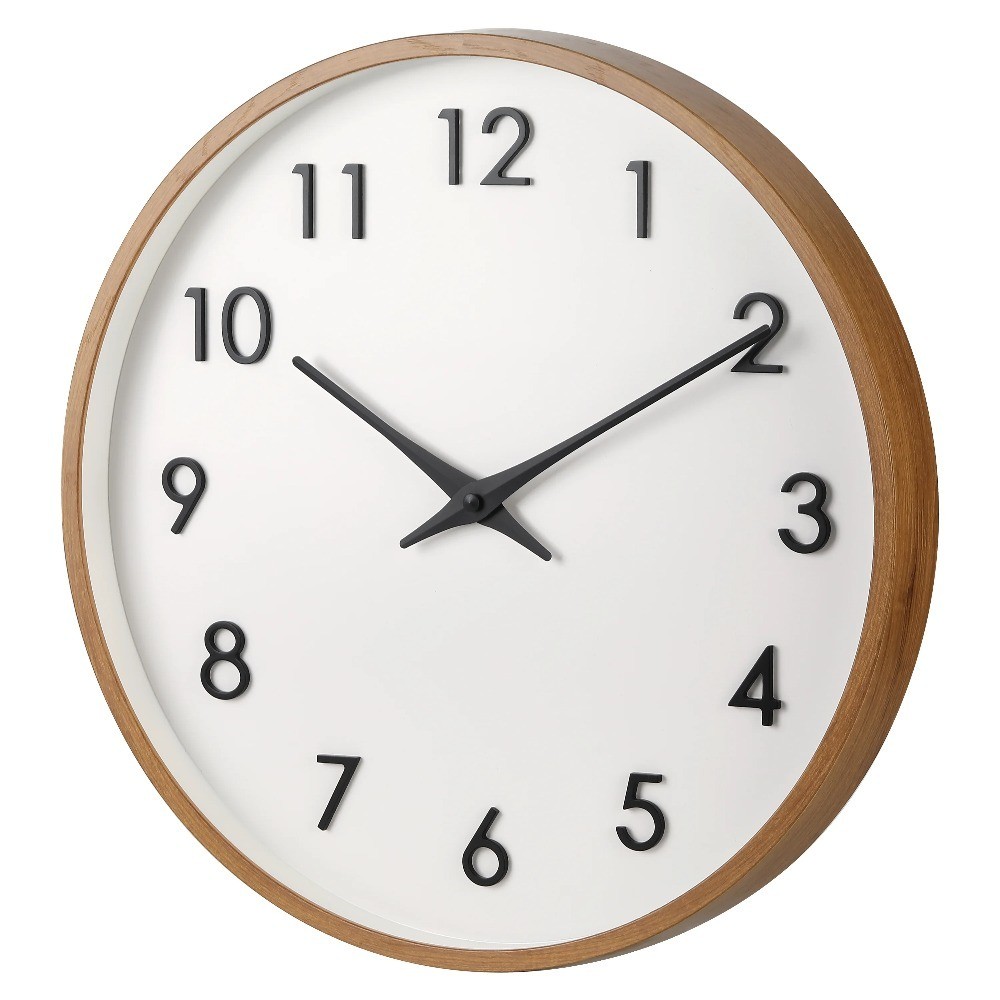20" Quartz Modern Indoor Wall Clock, Easy Installation