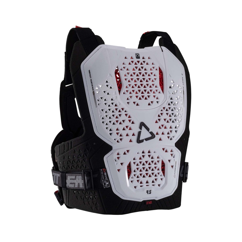 LEATT 4.5 Evo Motorcycle Harness White Black CE Certified