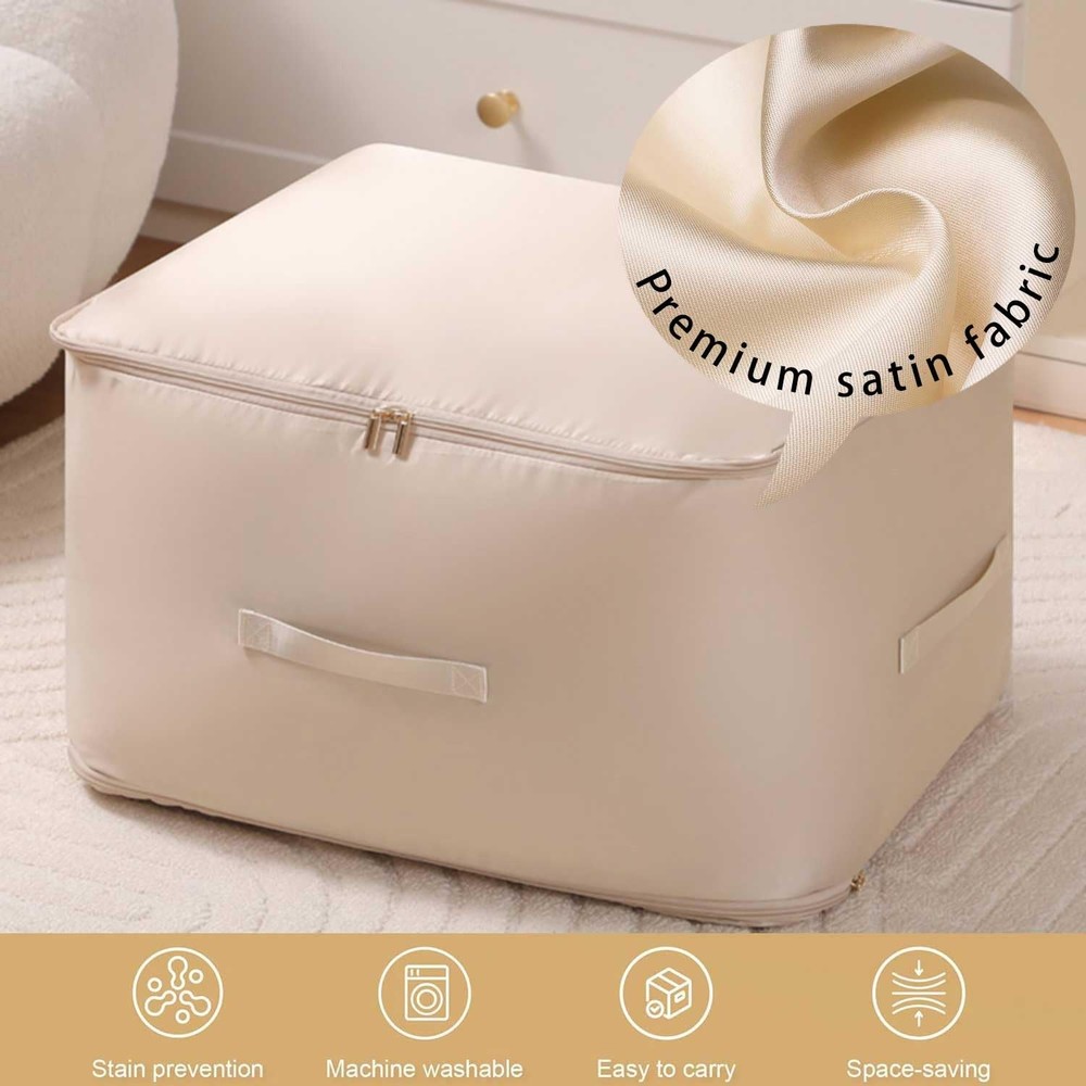 Ultra Space Saving Compression Organizer, 3-Layer Zipper Large Capacity Stora...
