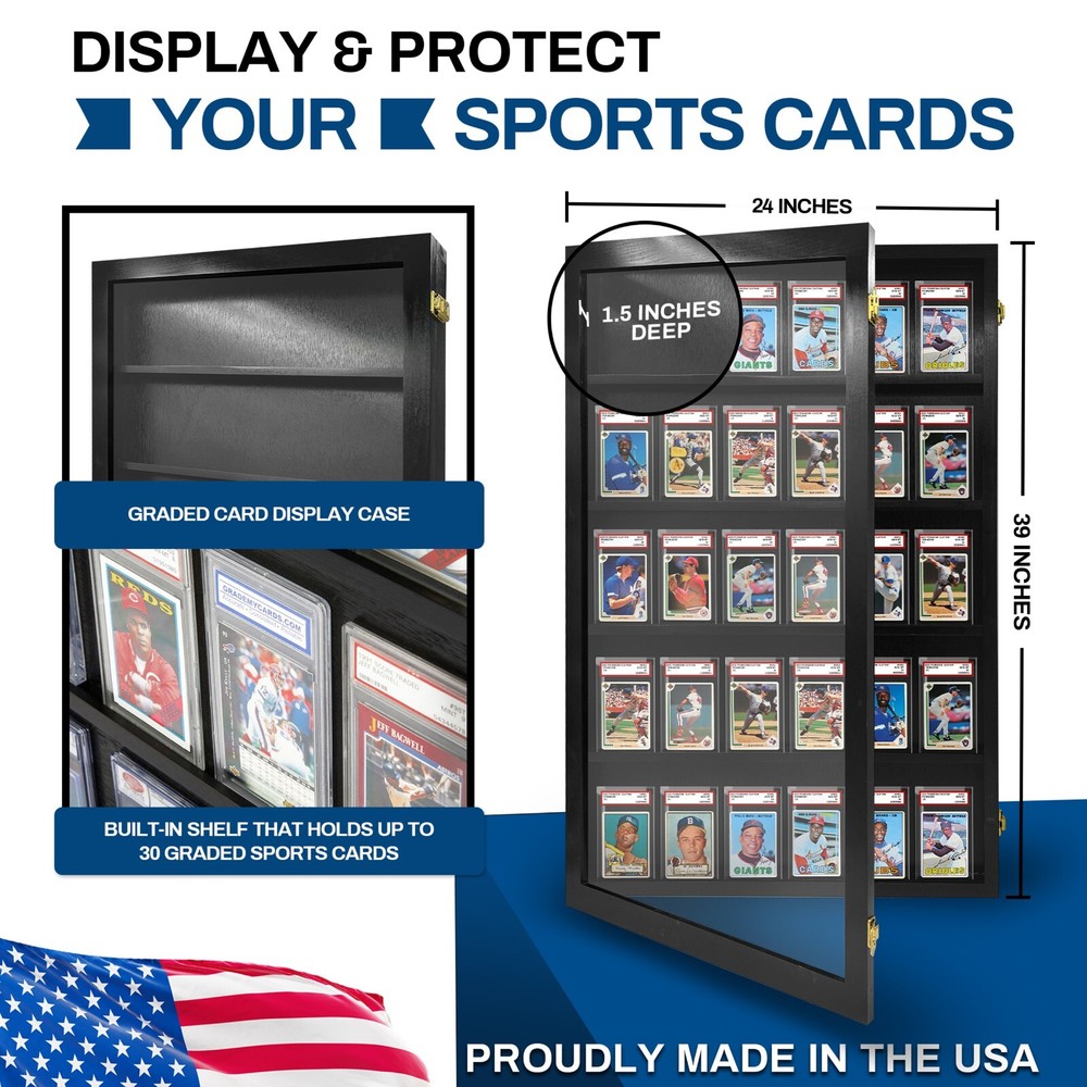 Card Display Case 35 Deep for Graded Cards/ Beckett