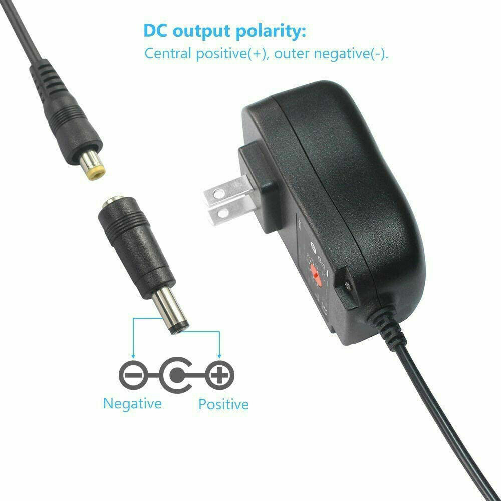 12W 3V-12V Universal AC Adapter Power Supply Wall Charger Cord for DC Charger US