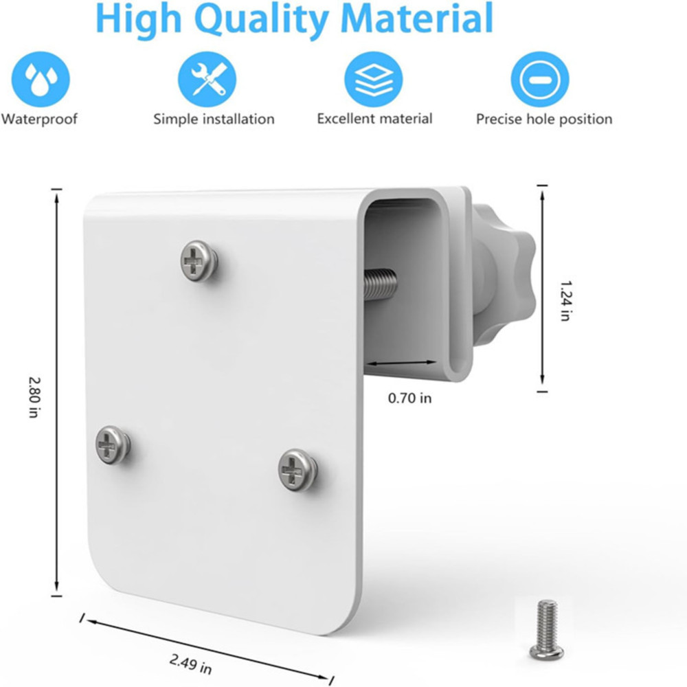 Gutter Mount for Eufy CCTV E330 Aluminium Bracket 360° Adjustable Wall Fitting