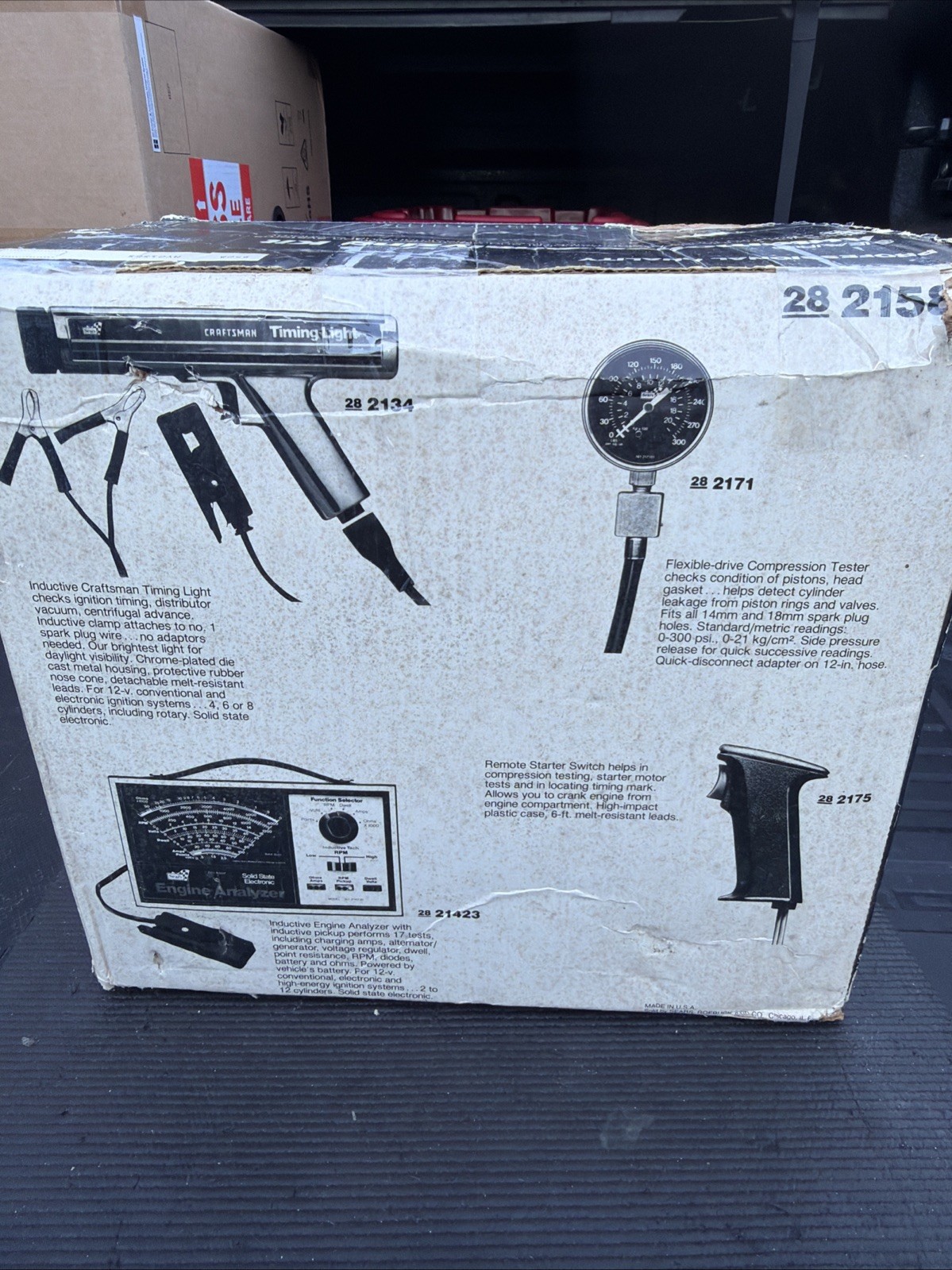 Holy Grail Sears Craftsman USA Automotive Analyzing Kit 21585 Analyzer Timing Lt