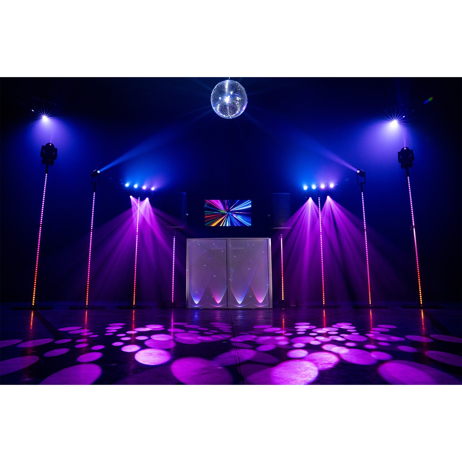 Chauvet DJ FLEXstand FX ILS Lighting Speaker Stand w Built-in LED Strip & Bags