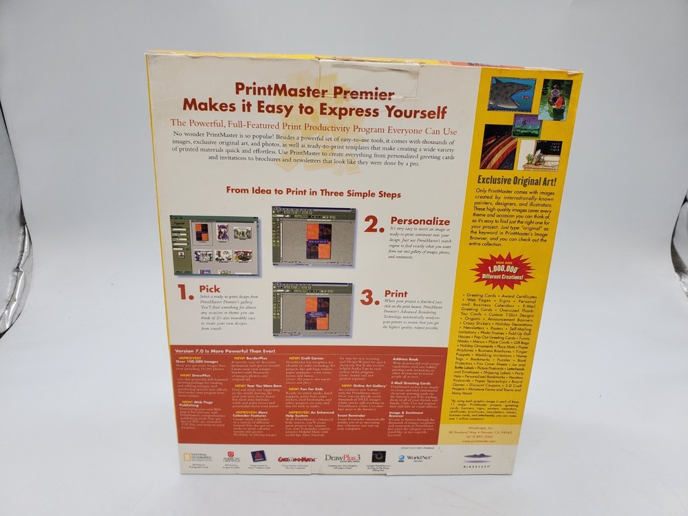 PrintMaster Premier 7.0 (Mindscape) Graphics Desktop Publishing Software