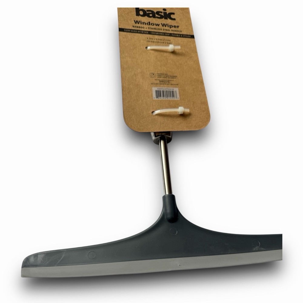 Basic - Window Wiper - Bamboo & Stainless Steel - Gray