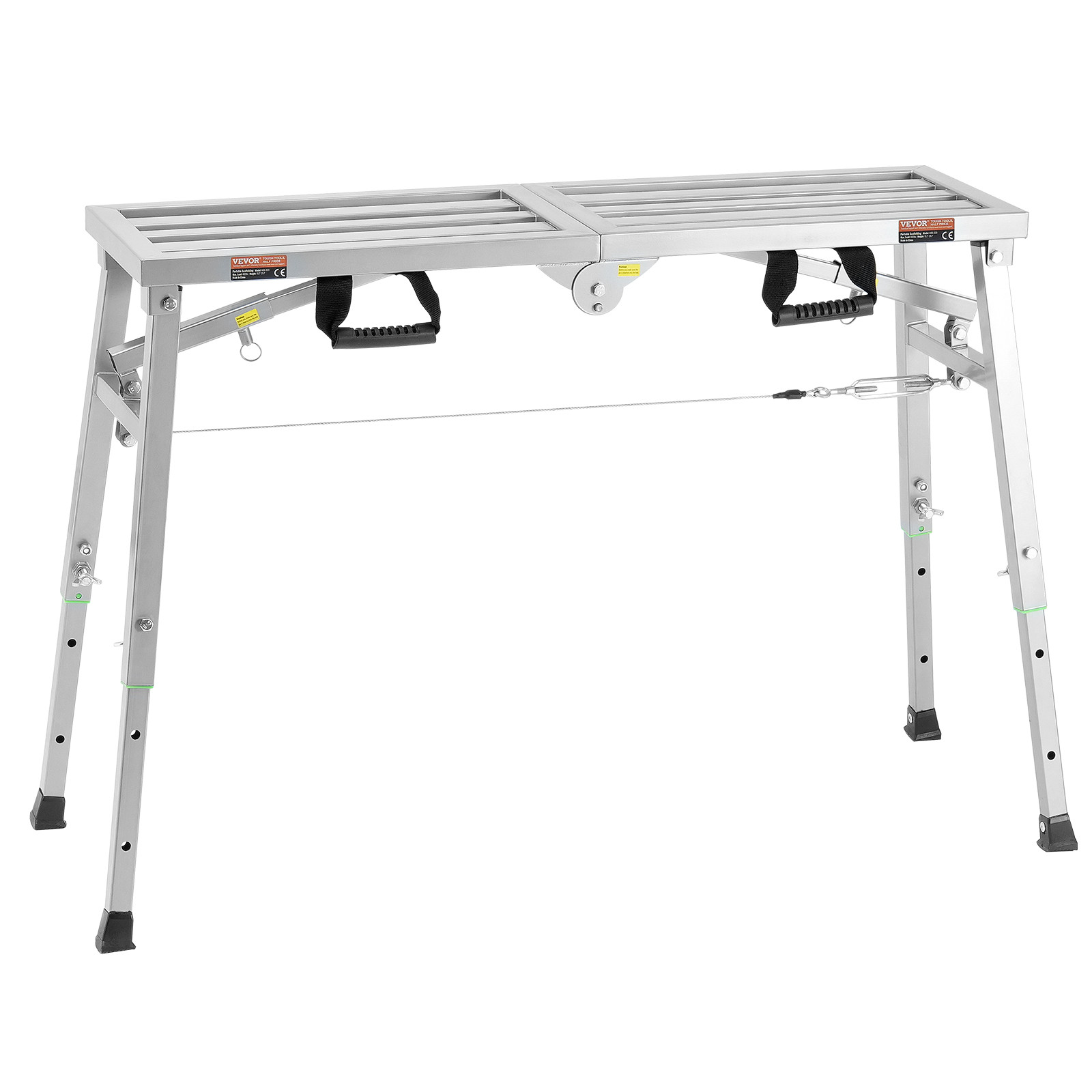 VEVOR Work Platform Adjustable Height Portable Scaffolding Platform 400 lb Load