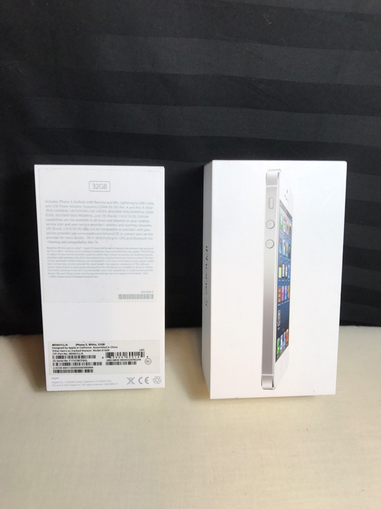 Apple iPhone 5 32 GB Empty Box Quick Start Guide Info Guide Stickers Tray Insert