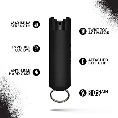Quick Action Pepper Spray Hard Case with belt clip | 8 Pack