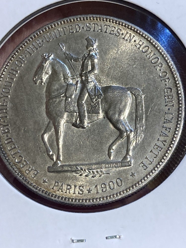 1900 Lafayette Commemorative Dollar UNC Details Cleaned But Nice
