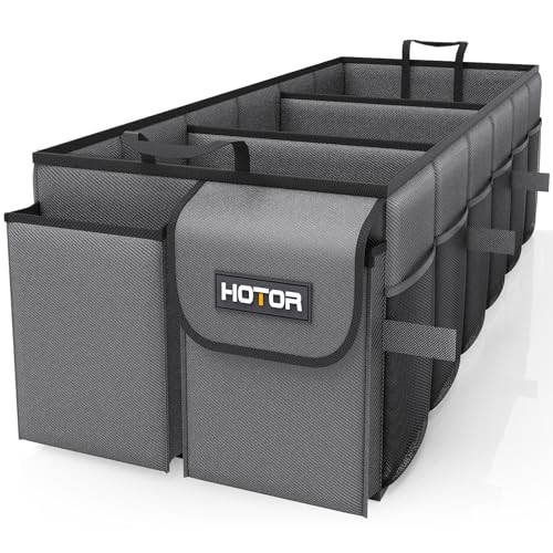 Foldable Trunk Organizer - SUV & Sedan X-Large (3 Compartments) Grey