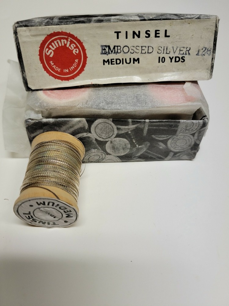 Silver Medium embossed Tinsel