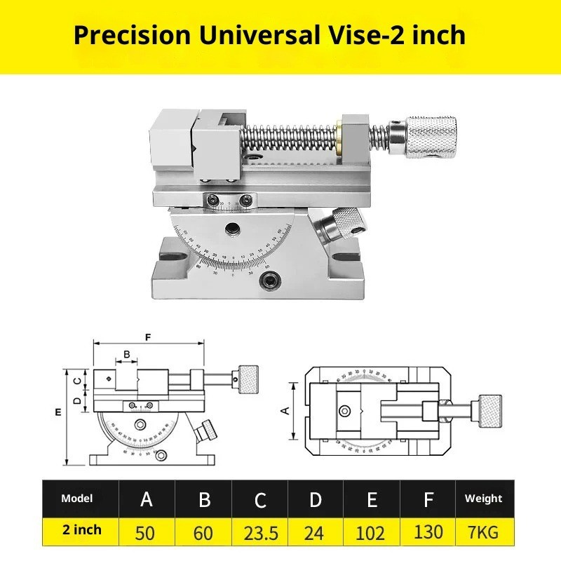 Adjustable-Angle Universal Vise Milling Machine Workbench Parallel Vise