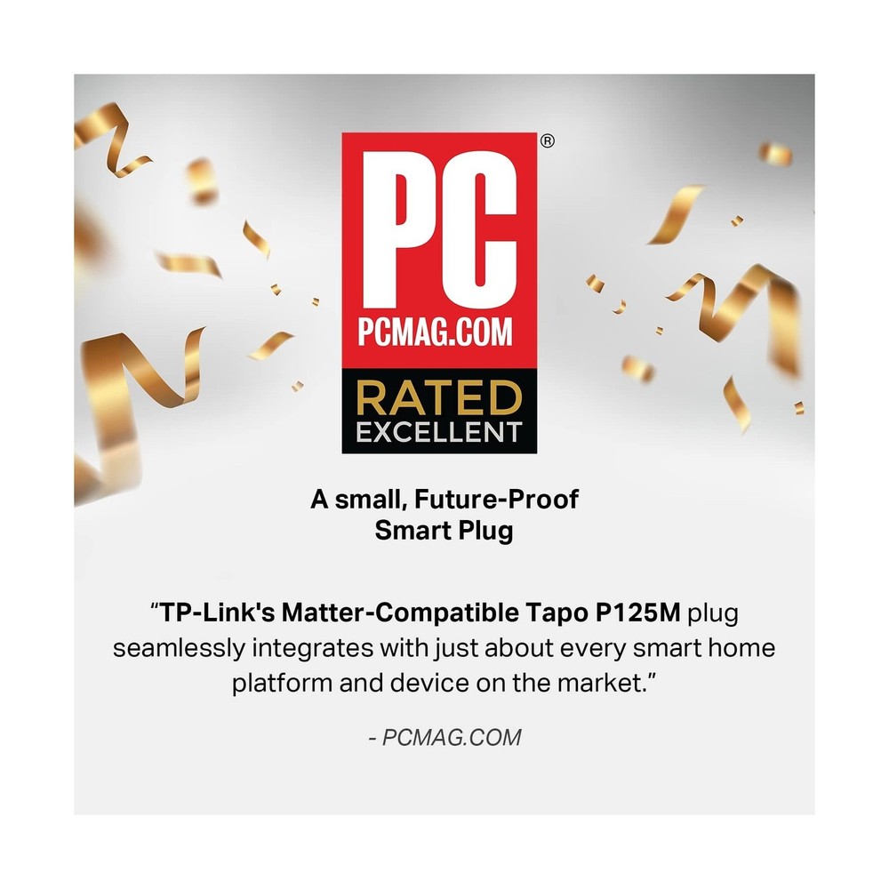 TP-Link Tapo Matter Supported Smart Plug Mini, Compact Design, 15A/... Fast Ship