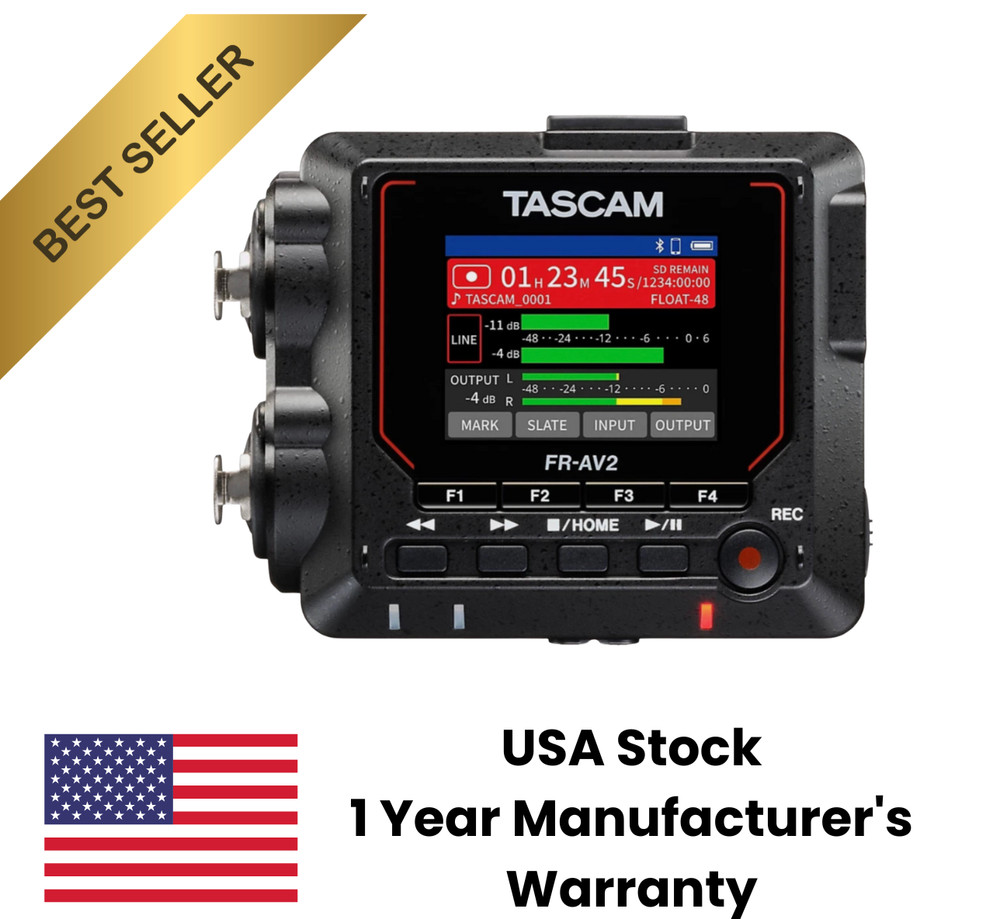 TASCAM FR-AV2 Compact 32-Bit Field Recorder & Timecode Generator