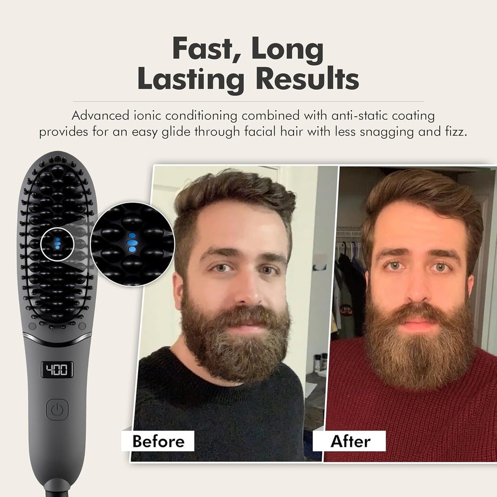 Portable Beard Straightening Comb with Ionic Technology for Effortless Styling