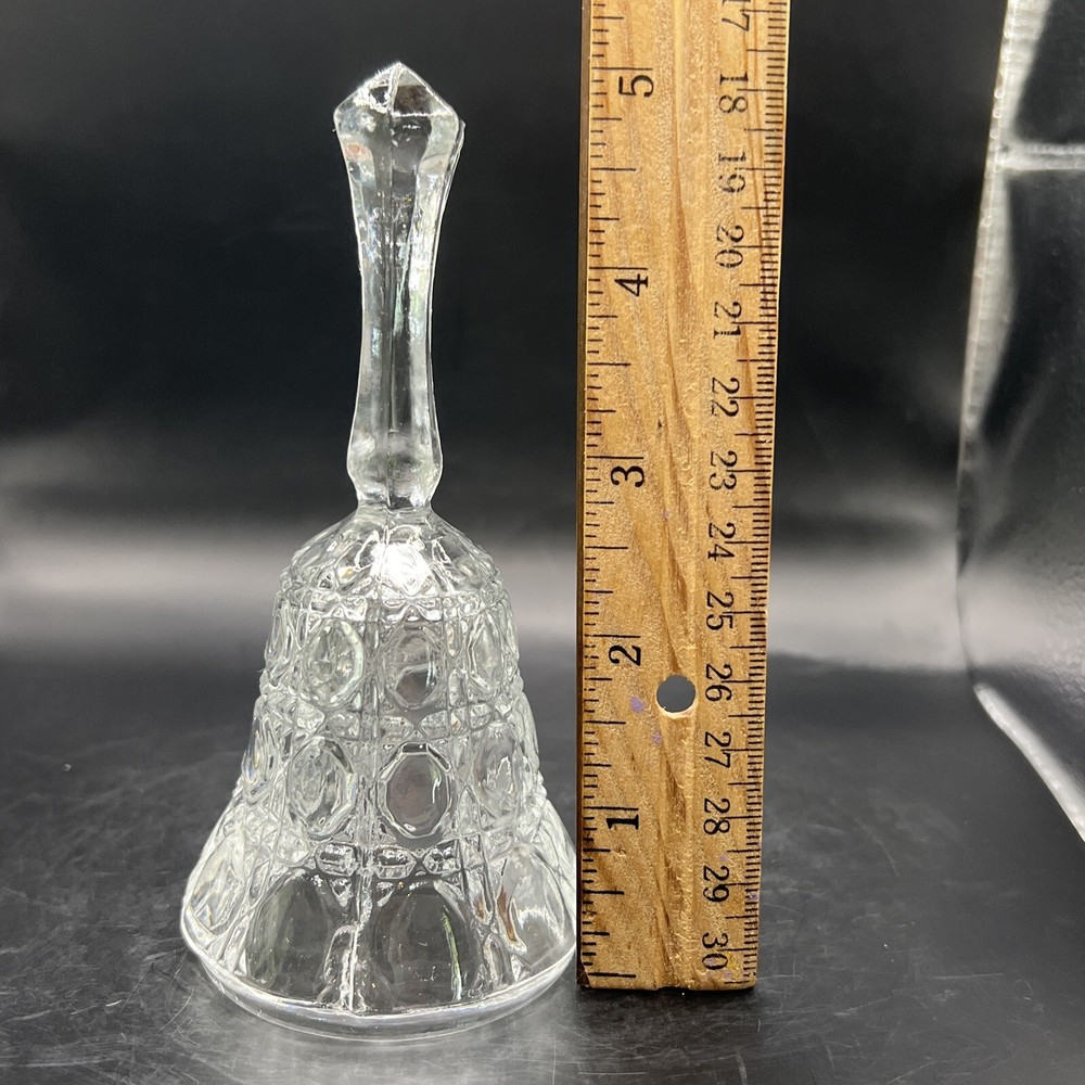 Clear Crystal Dinner Bell Cut Diamond Button Design Vintage