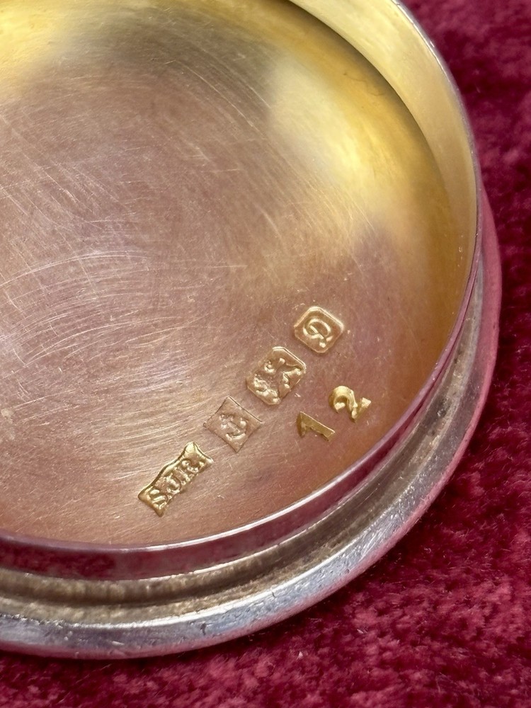 A Charming Circular Solid Silver Hallmarked Pill Box. Birmingham